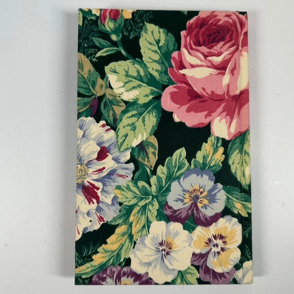 Vintage Lined Journal Floral Fabric Cover 5.5 x 8.5